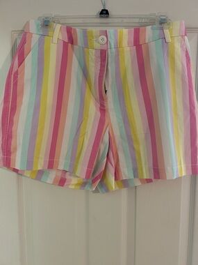 crown & ivy Pastel Multicolor Striped Women's Shorts
